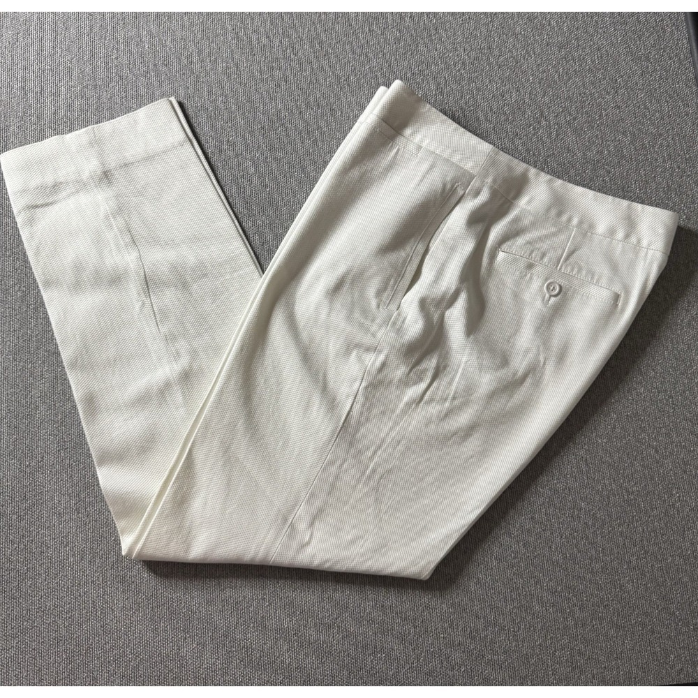 Liz Claiborne "Jackie" Women's  12 White Summer Ankle Dress Pants Cotton Spandex
